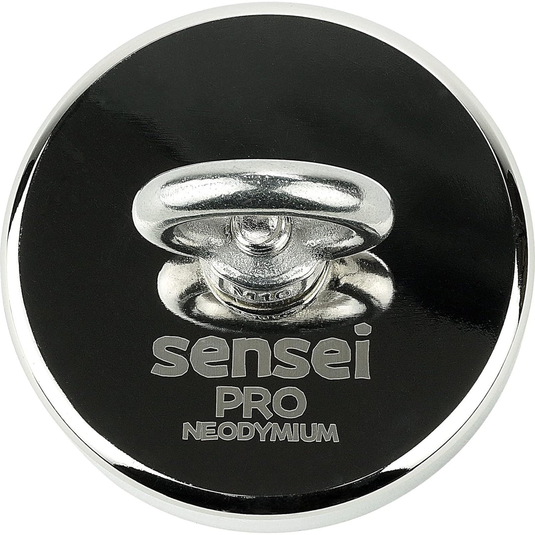 SENSEI Magnet 400 kg, Neodym-Magnet N52 mit Öse oben, Ø9 x H1,8 cm, sehr starker Neodym-Ösenmagnet f
