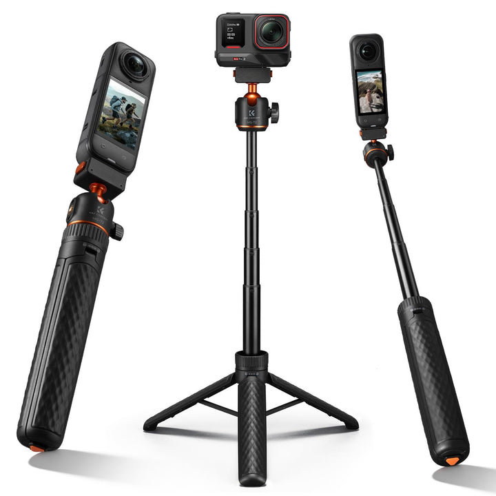K&F CONCEPT Magnetisches Schnellwechsel-Stativ für Insta360 Ace Pro 2, 66cm Selfie Stick MIni Stativ