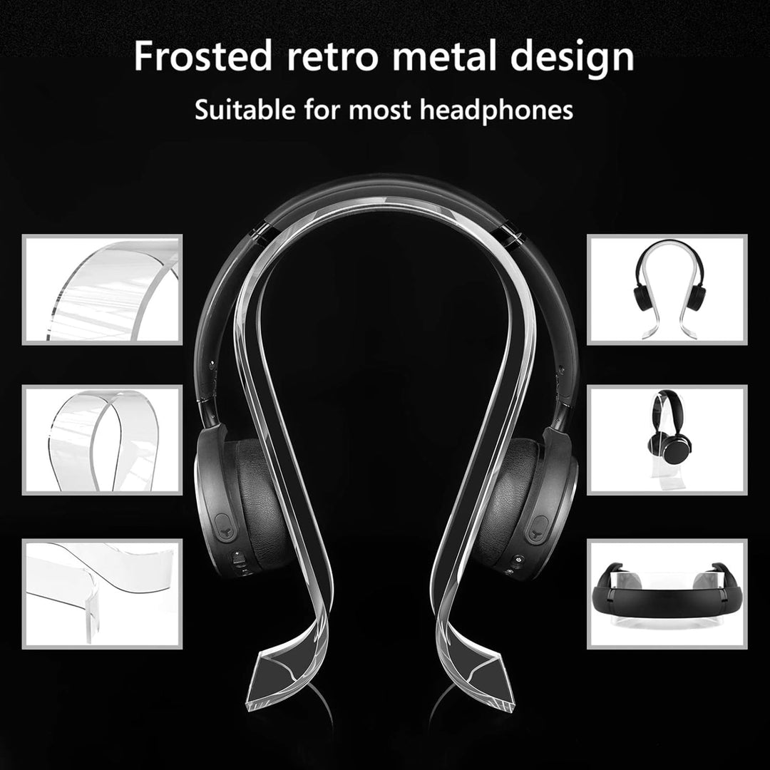 GEEKRIA Acryl-Kopfhörerständer, Kopfhörerhalter, On-Ear-Kopfhörerständer, Omega-Headset-Halter, Komp