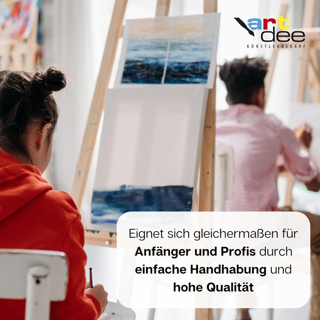 artdee® Keilrahmen 6 Stück (20 x 20 cm) – Kreative Leinwand für deine Kunstwerke – Leinwand zum Bema