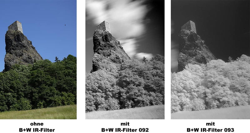 B+W Infrarotfilter schwarzrot 093 Basic 67mm