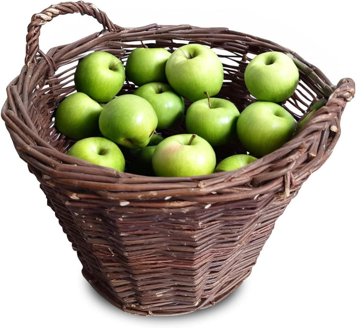 Ø 50 cm Weidenkorb mit Henkel 3 Grössen Erntekorb Kartoffelkorb Natürlicher Aufbewahrungskorb Obstko