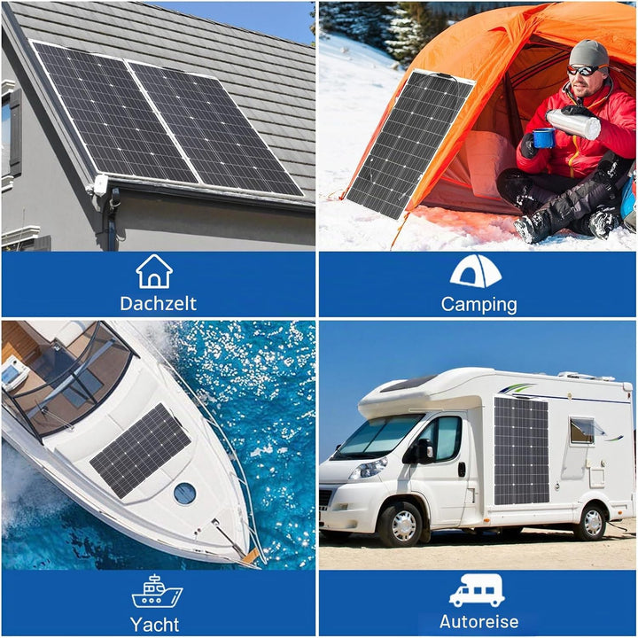 100W Solarpanel 18V Flexibel Solarmodul Robust für Outdoor Aufladung 100W 1, 100W 1