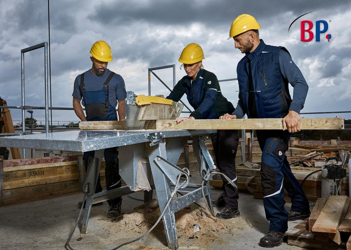 BP 1998-570-5032 Arbeitshose mit Kniepolstertaschen - Schlanke Silhouette - Elastischer Rückengurt -