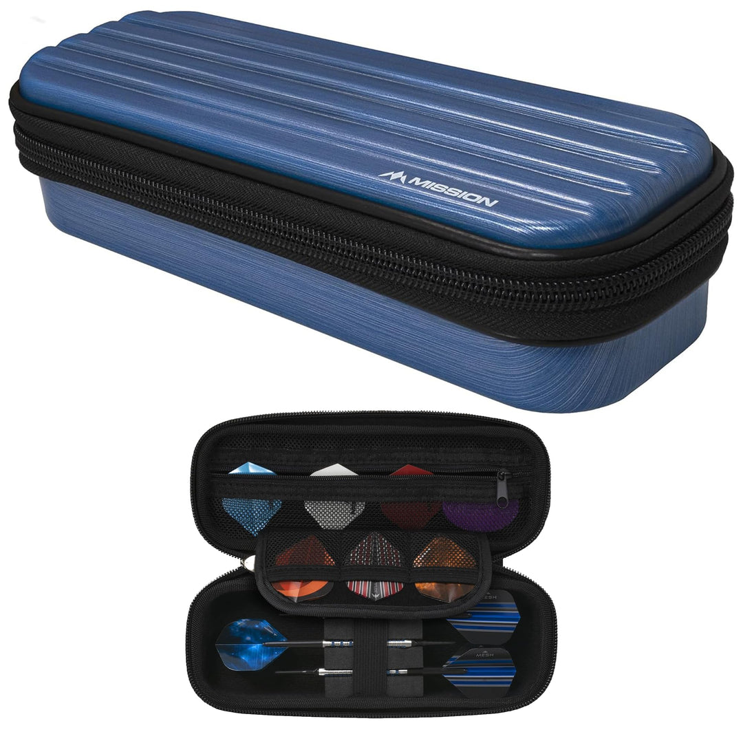 Mission Darts ABS-1 | Slimline Dartkoffer mit metallischem ABS Aqua Blue, Aqua Blue
