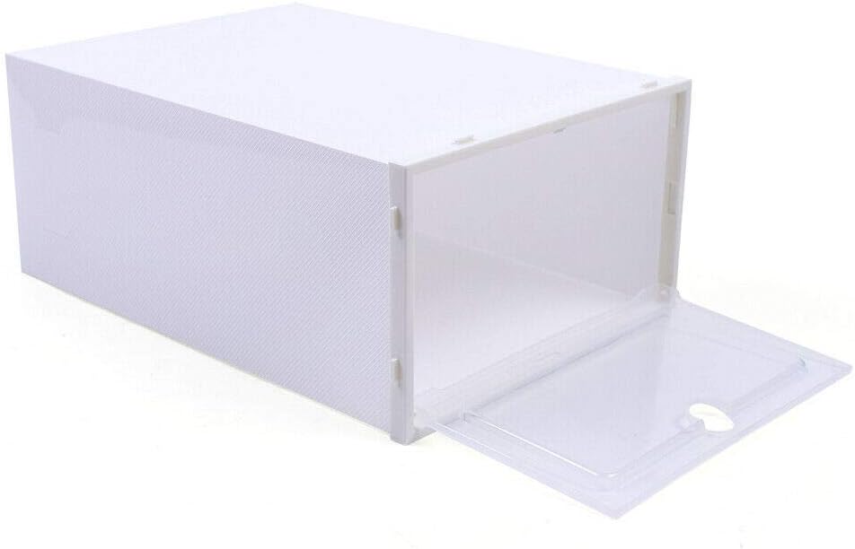 24Stk Schuhbox Transparent Plastik Aufbewahrungsbox Faltbar Kunststoffschublade Schuhaufbewahrung mi