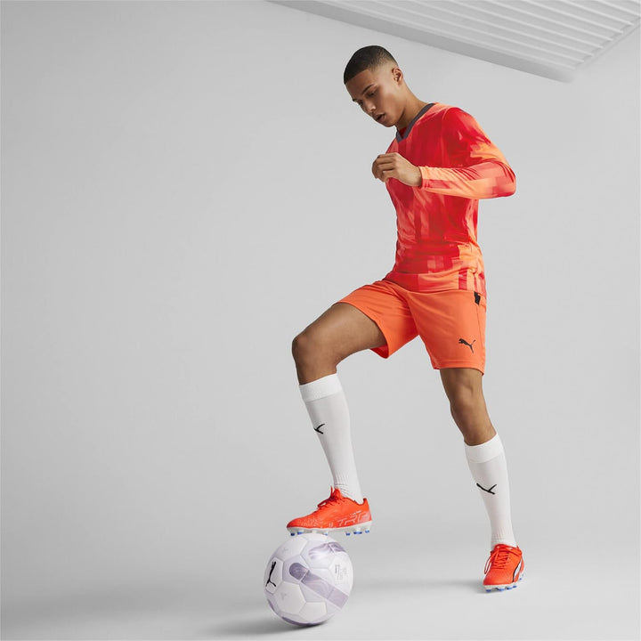PUMA Herren Ultra Play Fg/AgFussballschuh 39 EU Ultra Orange Puma White Blue Glimmer, 39 EU Ultra Or