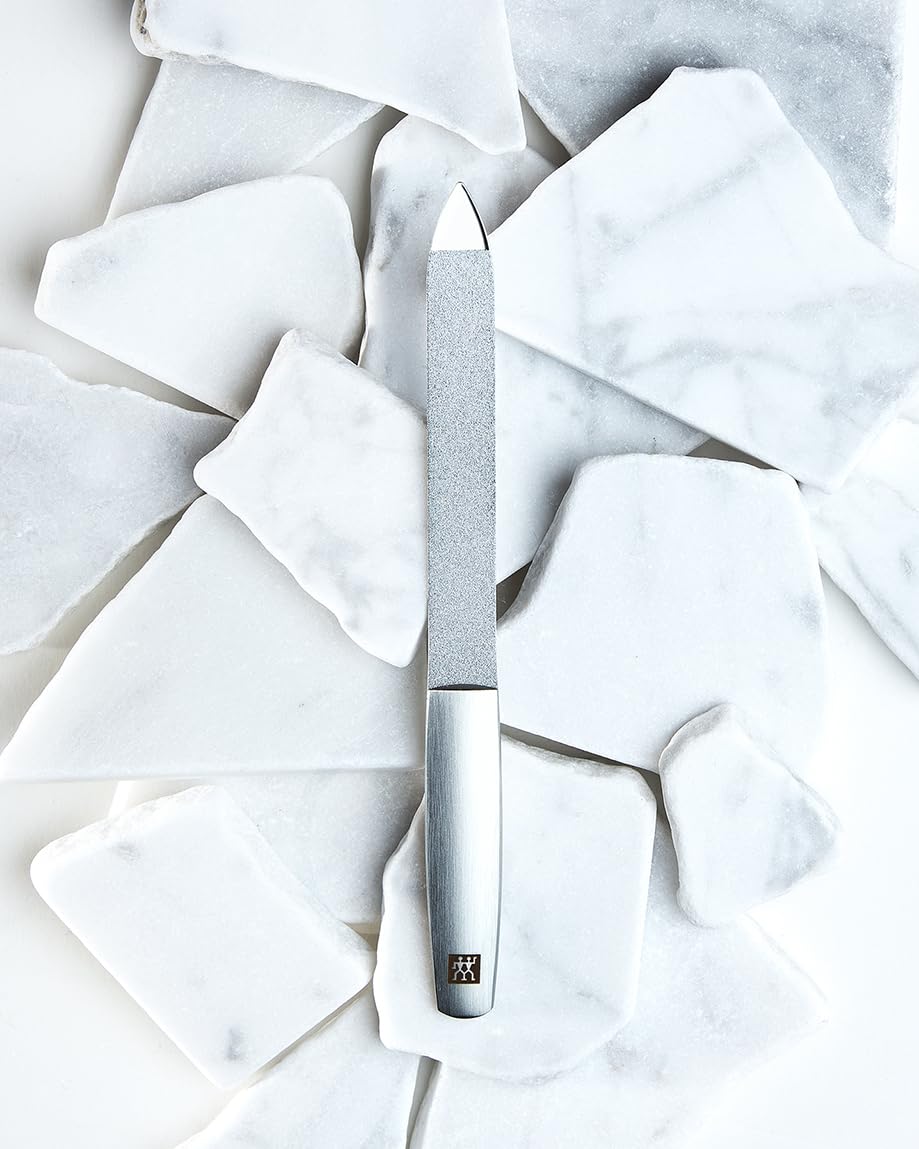 ZWILLING Saphir Nagelfeile (Grob- und feinkörnige Feilenflächen zum Kürzen und Formen, Reinigungsspi