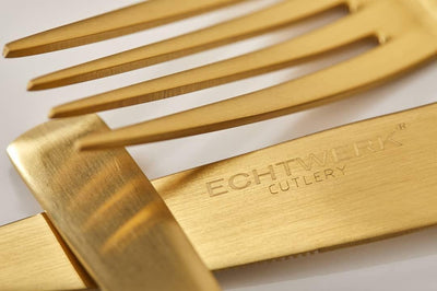 ECHTWERK Tafelbesteck Avelino, Gold Edition, 20-teilig, Essbesteck für bis zu 4 Personen, Edelstahl