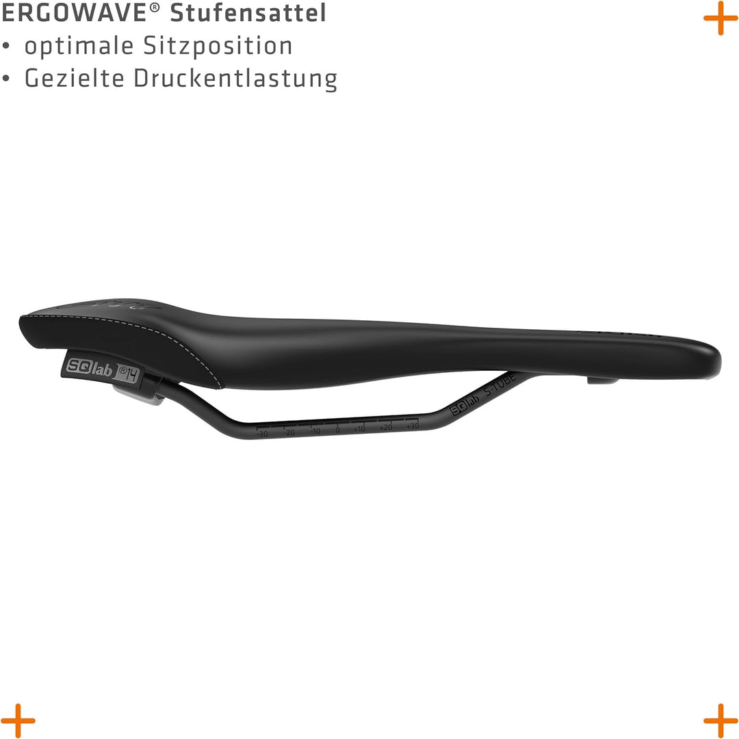 SQlab Unisex – Erwachsene 611 Ergowave Active 2.1 MTB Tech & Trail Fahrradsattel 13 cm Single, 13 cm