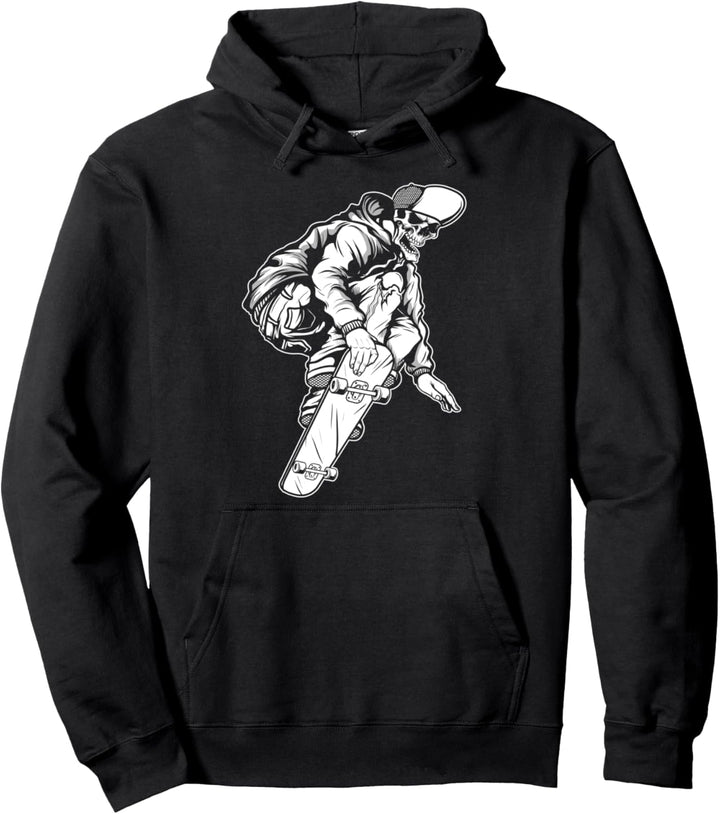 Skater Born To Skate Skateboard Retro Skateboarder Evolution Pullover Hoodie