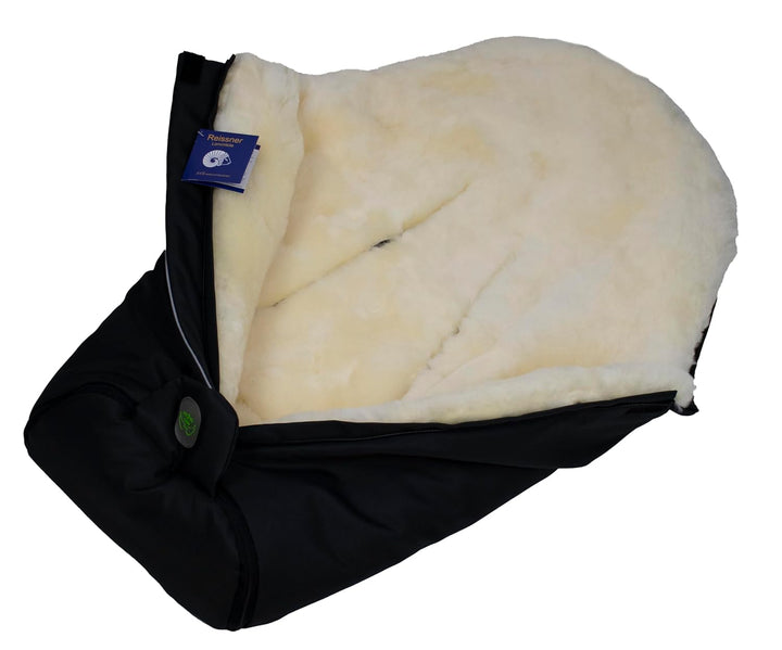 Reissner Lammfelle Merino Lammfell Baby Fusssack ESKIMO Mumienform mit Reissverschluss für Kinderwag