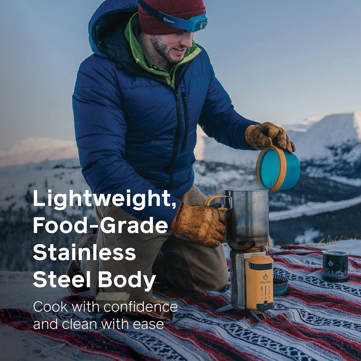 BioLite, CampStove KettlePot & Kaffee Set, Edelstahl Kochgeschirr Zubehör für Camping & Outdoor