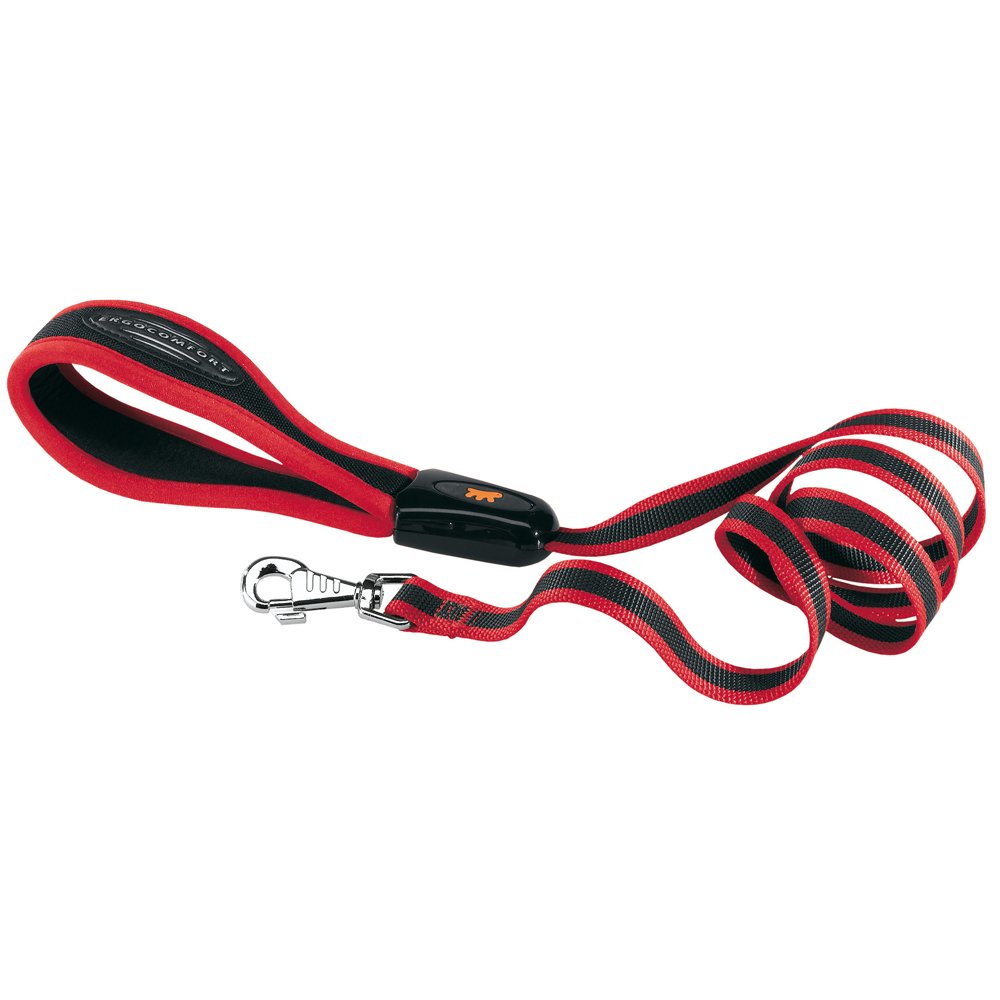 Ferplast ERGOCOMFORT Hundeleine aus Nylon, ergonomischer Griff, weiche Polsterung, Länge 120 cm x 2