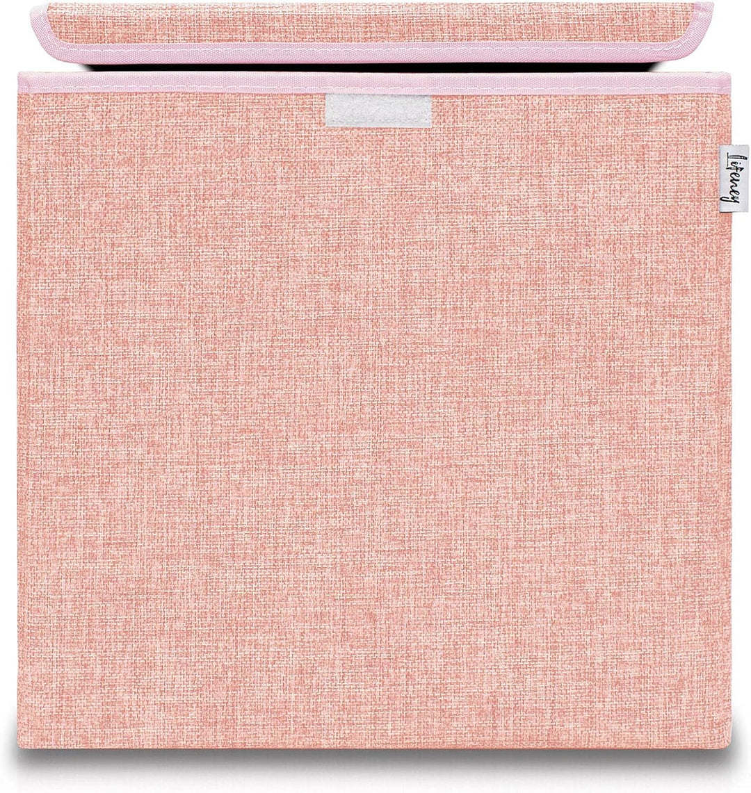 Aufbewahrungsbox mit Deckel im 2er Set Rosa und Blau I Doppelpack Spielzeugbox passend für Würfelreg