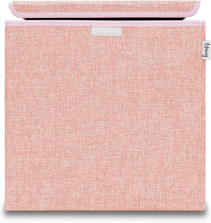 Aufbewahrungsbox mit Deckel im 2er Set Rosa und Blau I Doppelpack Spielzeugbox passend für Würfelreg