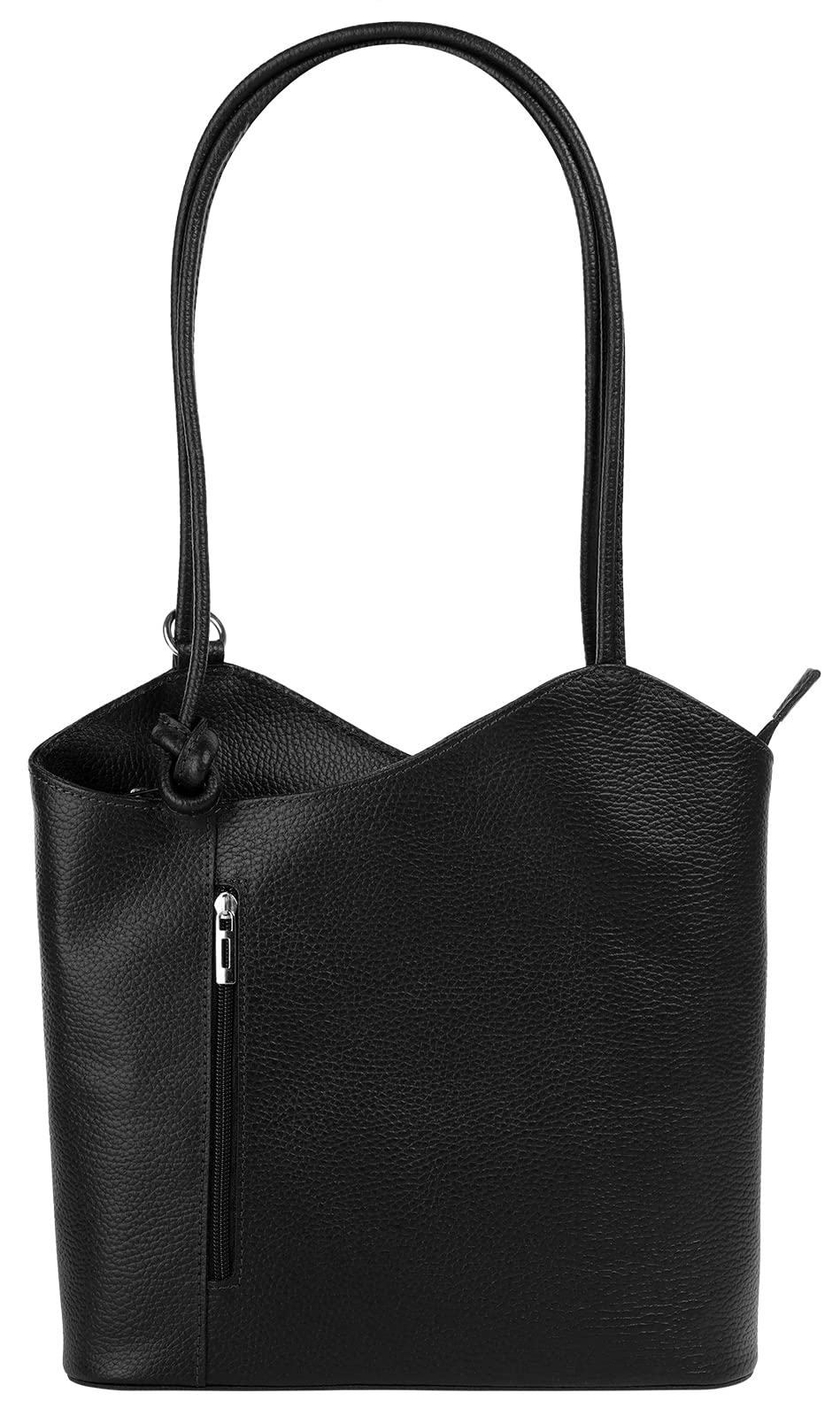 Shopper Rucksack Kombination Echt Leder Damen Made in Italy | 2in1 Handtasche | wandelbare Umhängeta