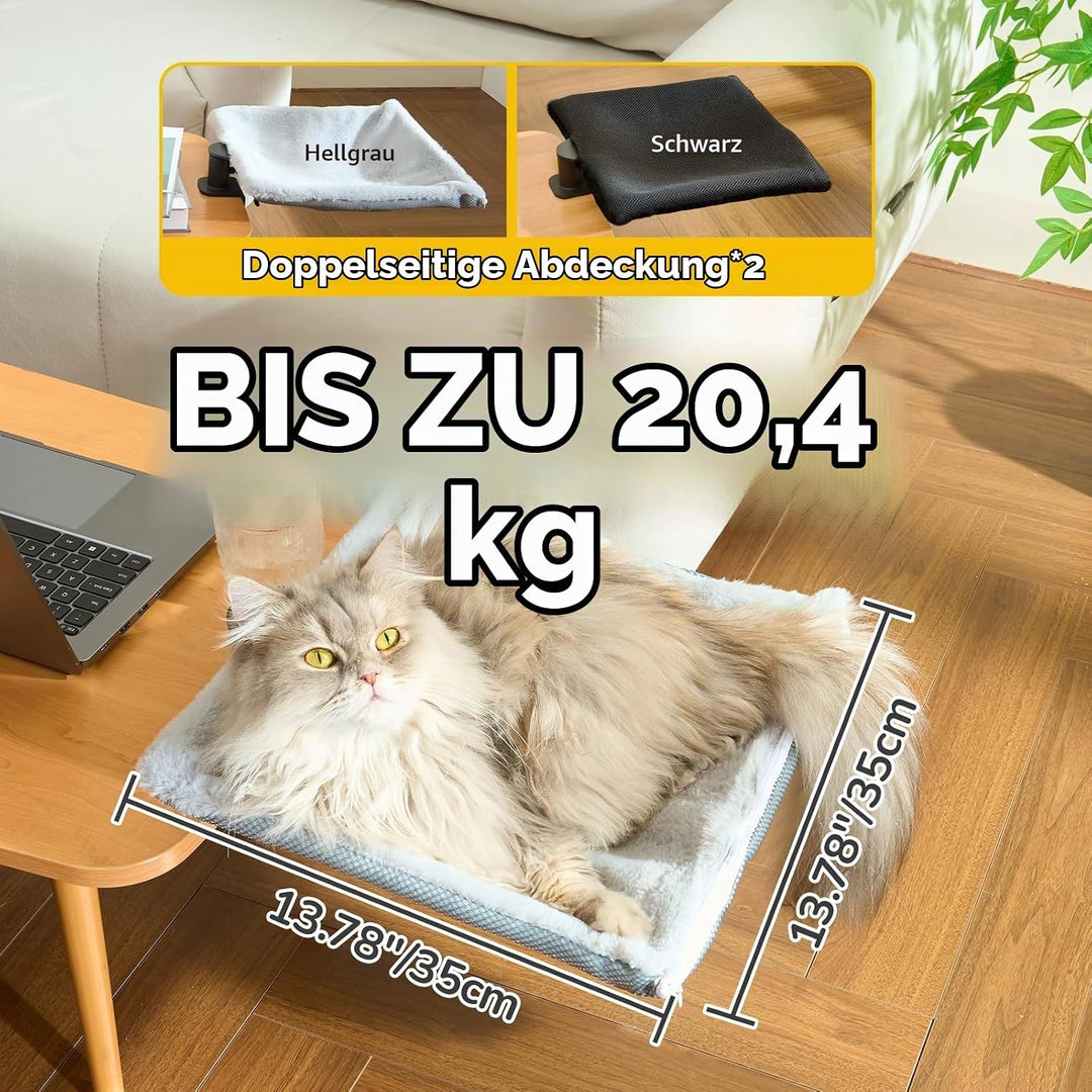 CATISM Hängebett für Katzen 360 ° drehendes Schreibtisch Katzenbett Katzenliege Katzenhängematte kat