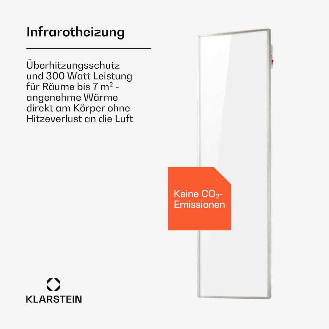 Klarstein Wonderwall Smart Infrarotheizung, Infrarot Heizung mit App-Steuerung, Infrarotheizung mit