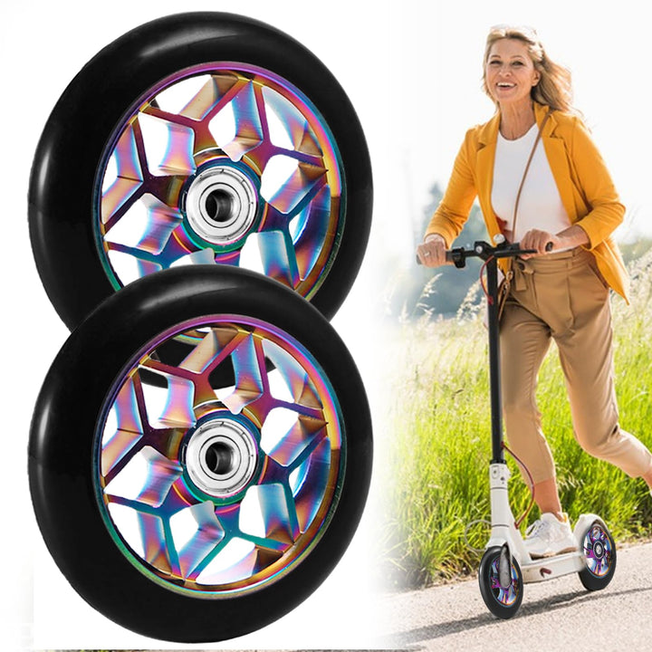 Stunt Scooter Rollen 110mm: LEKEFETO 2 StückStunt Scooter Räder mit ABEC-9 Lager, Kick Scooter Rolle