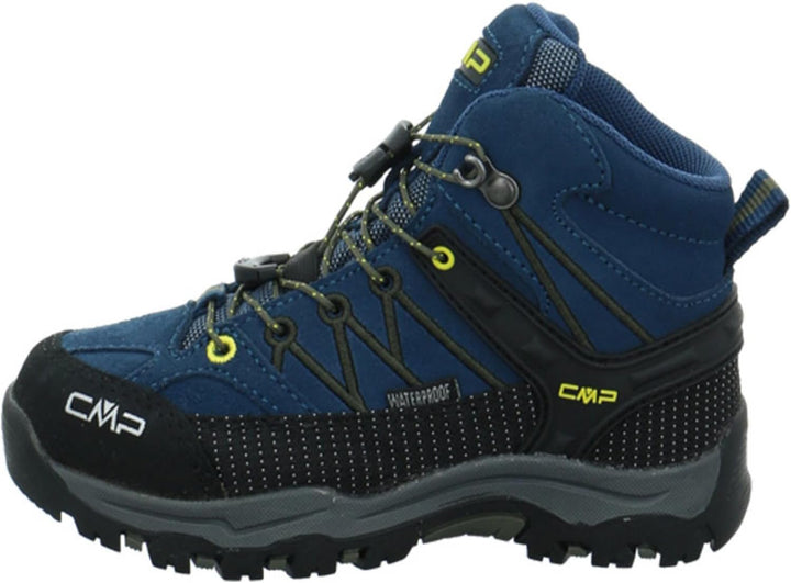 CMP Kids Rigel Mid Trekking Shoes Wp Wanderschuhe 29 EU Blau Gelb Blue Ink Yellow, 32 EU