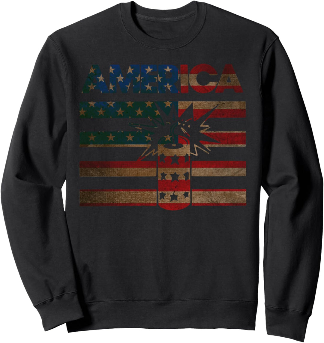 4. Juli Amerikanisch - Amerika Feuerwerk Sweatshirt