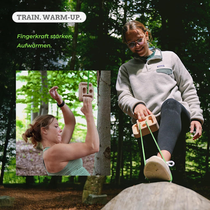 CLEVO - Finger Bloc Mini für Fingerkrafttraining – Kompaktes Fingerboard für Bouldern & Klettern – G