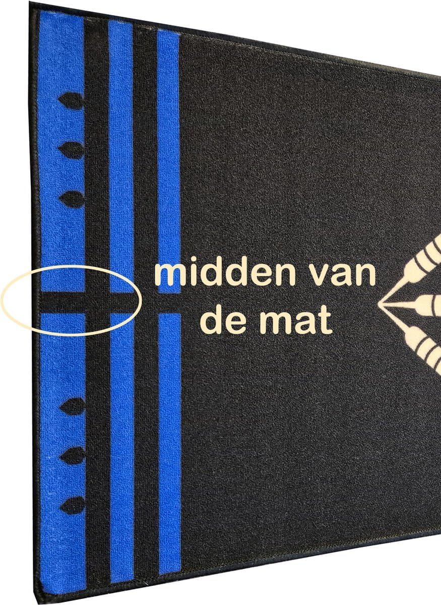 ABC Darts - Dartmatte - Anthrazitblau - 241 x 80 cm