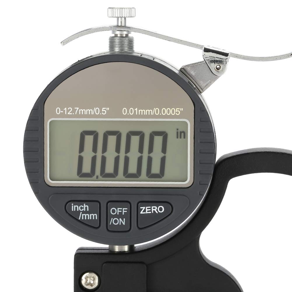 Dickenmessgerät Digital, Dickenmessschieber Elektronisches Mikrometer 0-12.7mm Metrik mit präzisem M