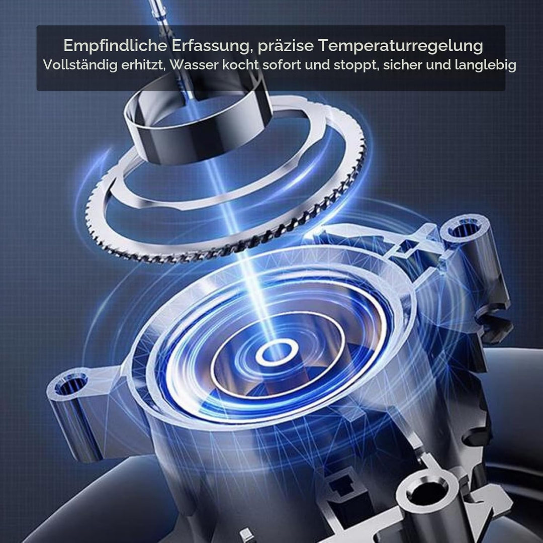 2L Wasserkocher 1000W, Edelstahl Schnellwasserkocher Tee Kaffee mit Automatischer Abschaltautomatik