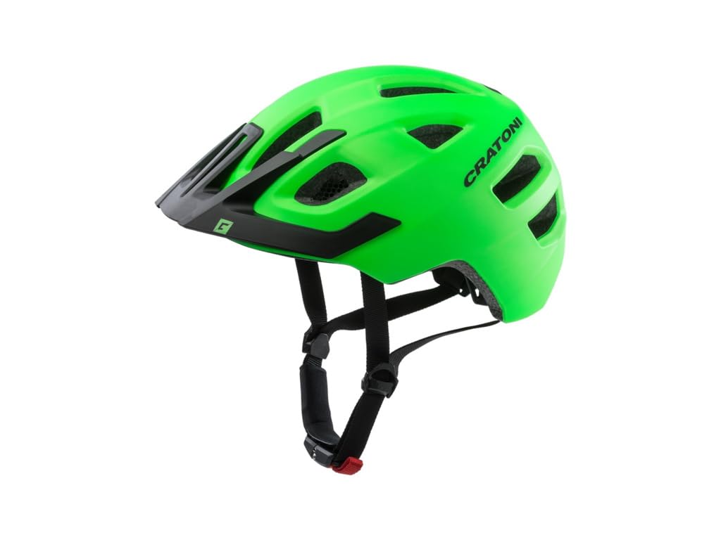 Cratoni Kinder Maxster Pro Fahrradhelm, Lime/Black Matt, XS-S