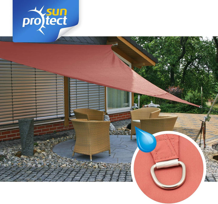 sunprotect 83279 wasserabweisend Sonnensegel Hydro, 3,6 x 3,6 x 5 m, 90° Grad Dreieck, wasserabweise