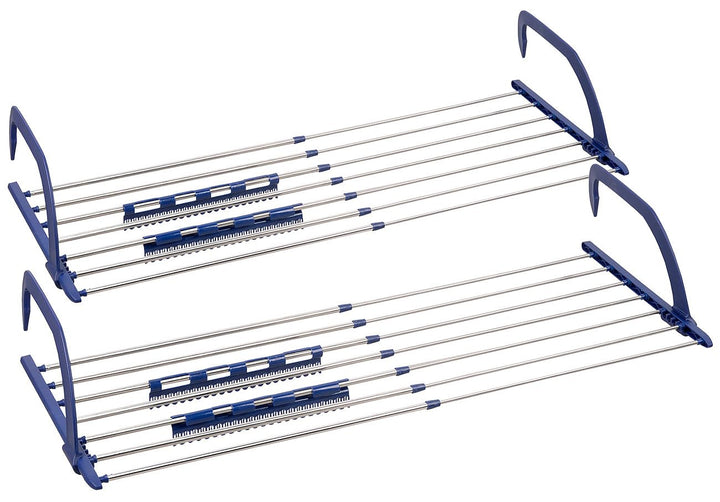 PEARL Heizkörper Wäscheständer: 2er-Set Premium-Teleskop-Wäschetrockner für Heizkörper, 4 m ausziehb