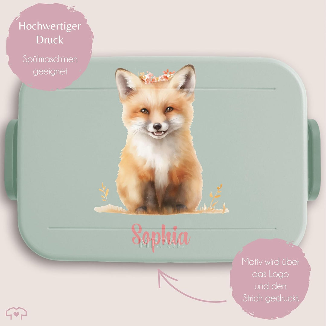 Bento Box Midi Lunchbox Mepal Bentobox - Fuchs - Niedliche Fuchs-Brotdose für Kinder | Auslaufsicher