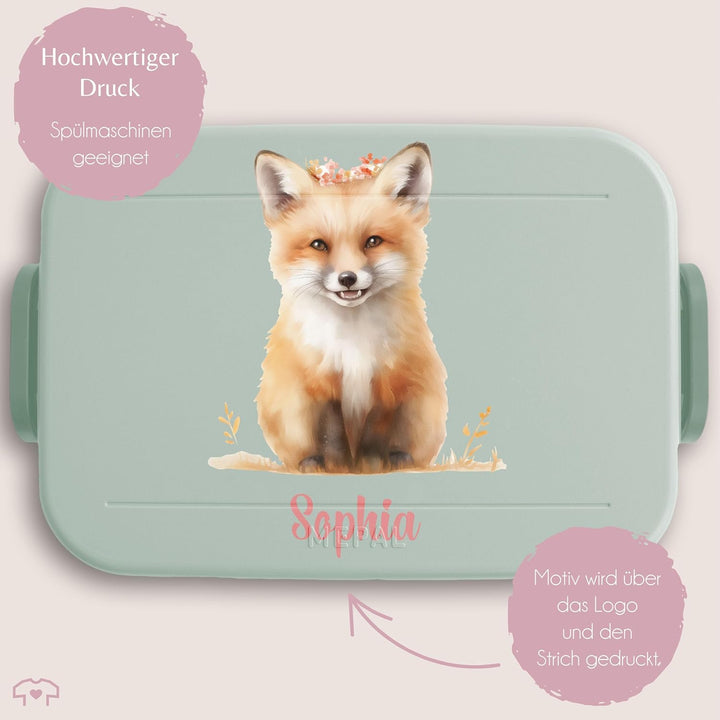 Bento Box Midi Lunchbox Mepal Bentobox - Fuchs - Niedliche Fuchs-Brotdose für Kinder | Auslaufsicher