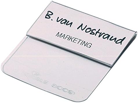 Durable Namensschild mit Einstecklasche, 40 x 75 mm, transparent, Packung à 25 Stück, 812019, Einste