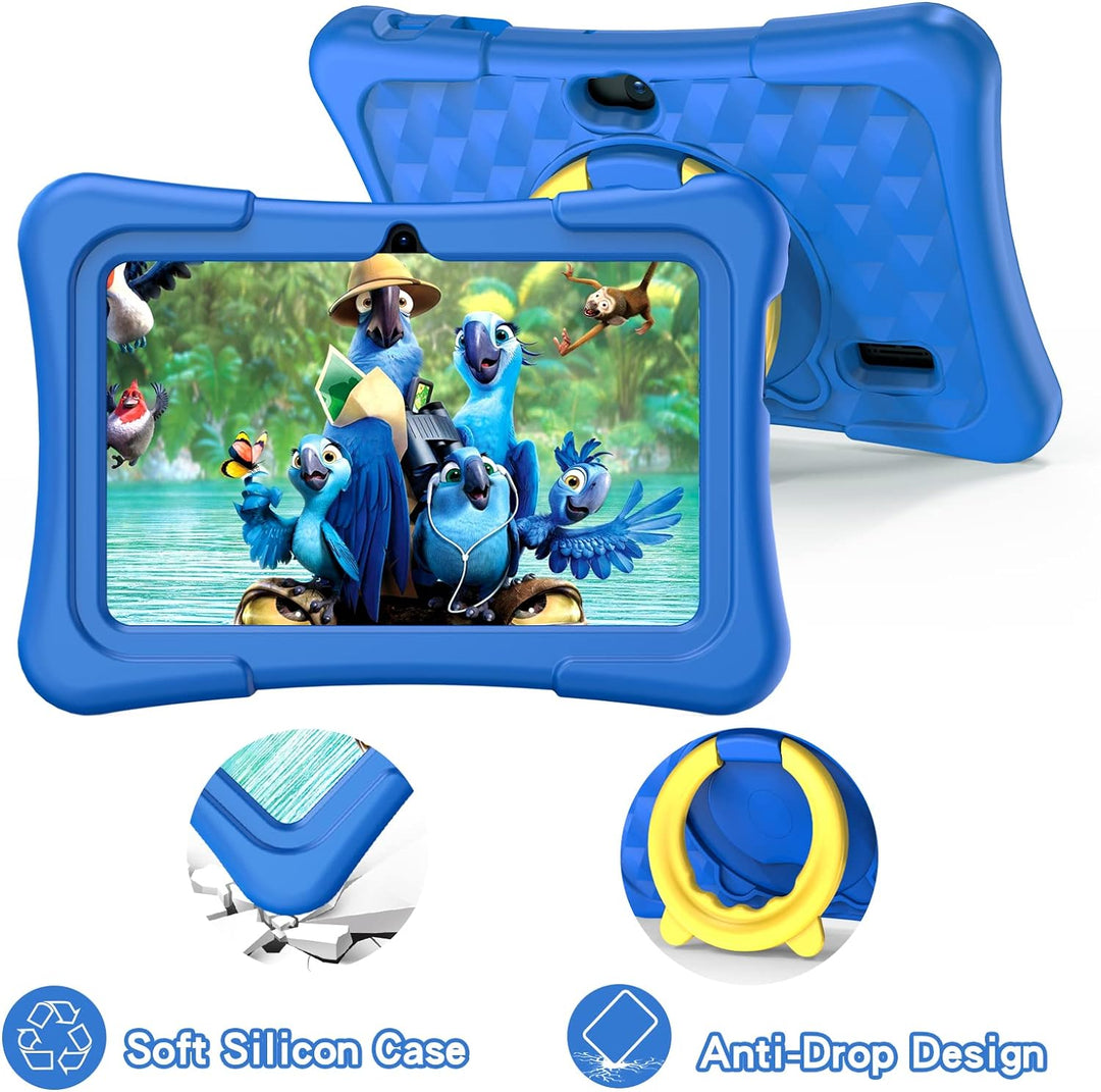 PRITOM 7-Zoll-Kinder-Tablet, Android 11, Quad Core, 2 GB RAM, 32 GB ROM, BT, WLAN, Dual-Kamera, Bild