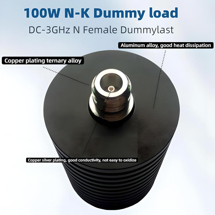 BECEN 100 Watt N-Typ Weiblicher Verbinder Dummy Load, 100 W N Buchse Typ Terminator N-F N - female,