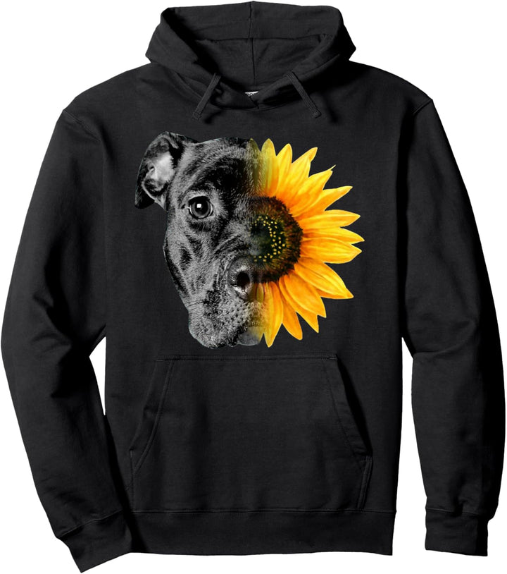 Mein Pitbull ist ein Sonnenblumen-Sonnenschein-Hippie Pullover Hoodie