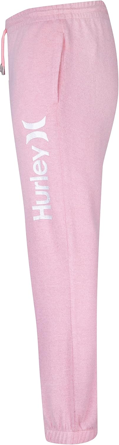 Hurley Mädchen Hrlg Beach Active Fleece Jogg Lässige Hose 5 Jahre Pink Flamingo Heather, 5 Jahre Pin