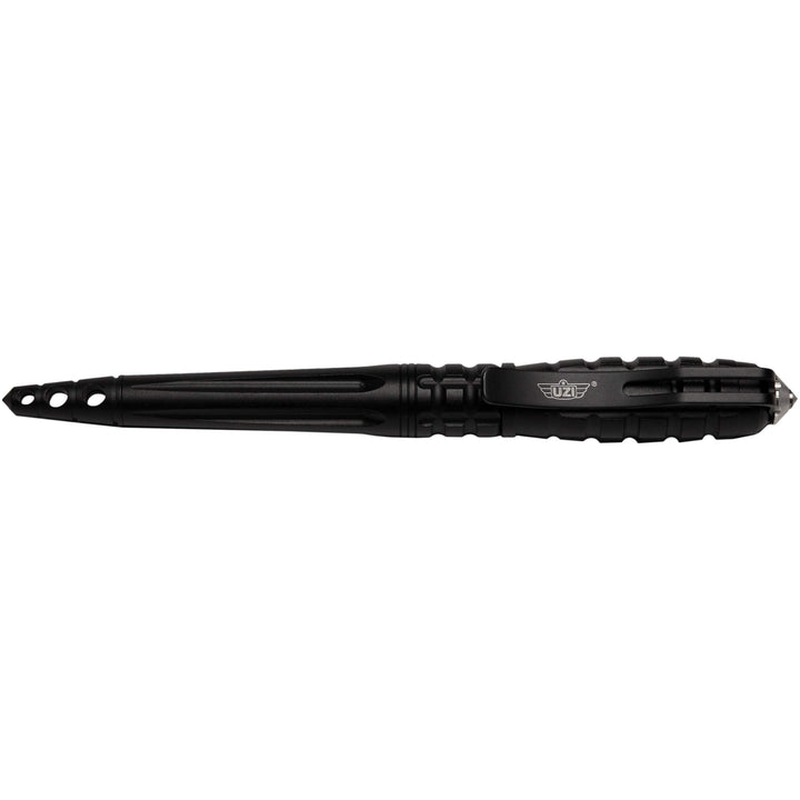 Uzi Kubotan Kugelschreiber mit Glasbrecher Black Edition Schwarz, Schwarz