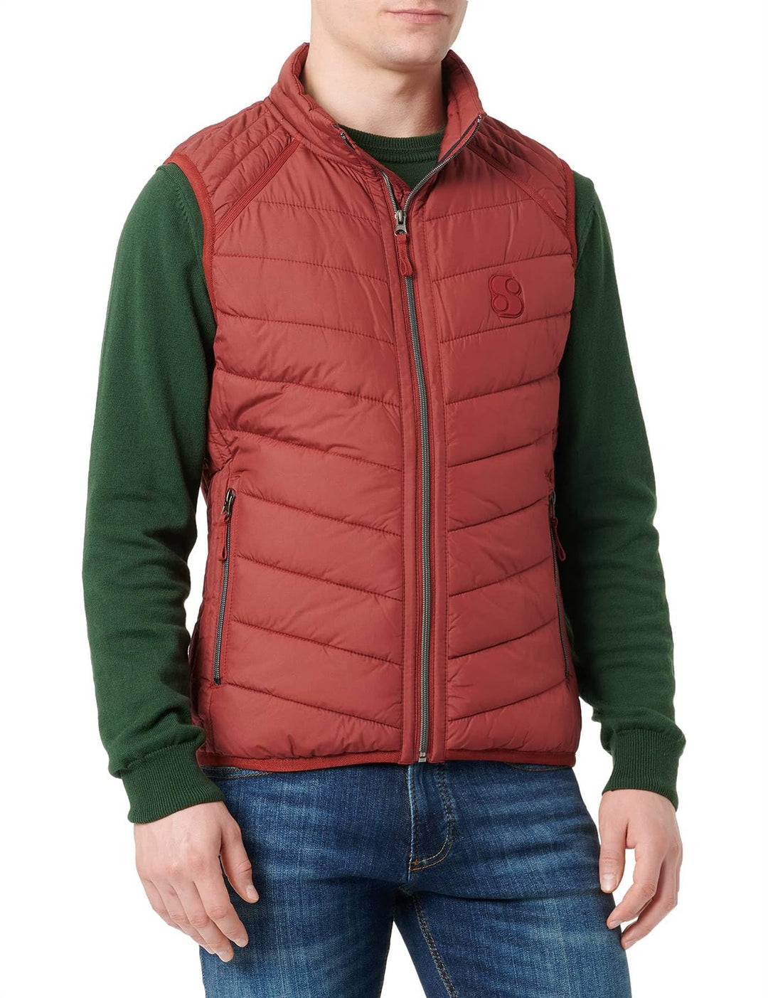 s.Oliver Herren Weste ärmellos, Dark Red
