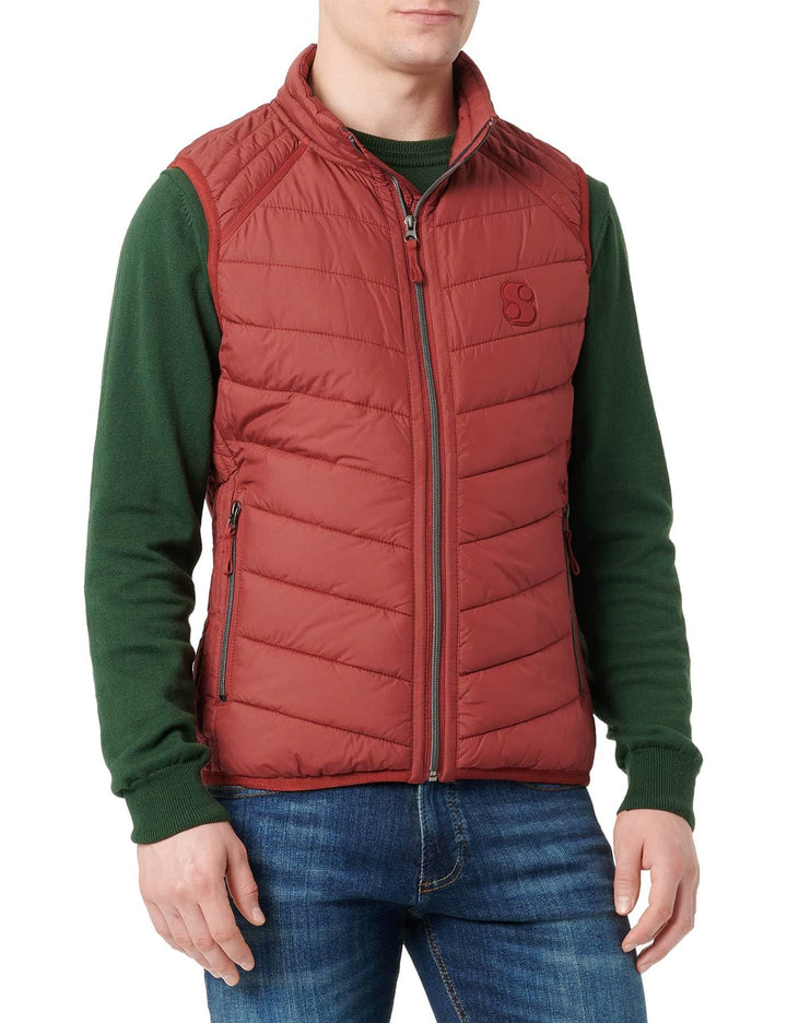 s.Oliver Herren Weste ärmellos, Dark Red