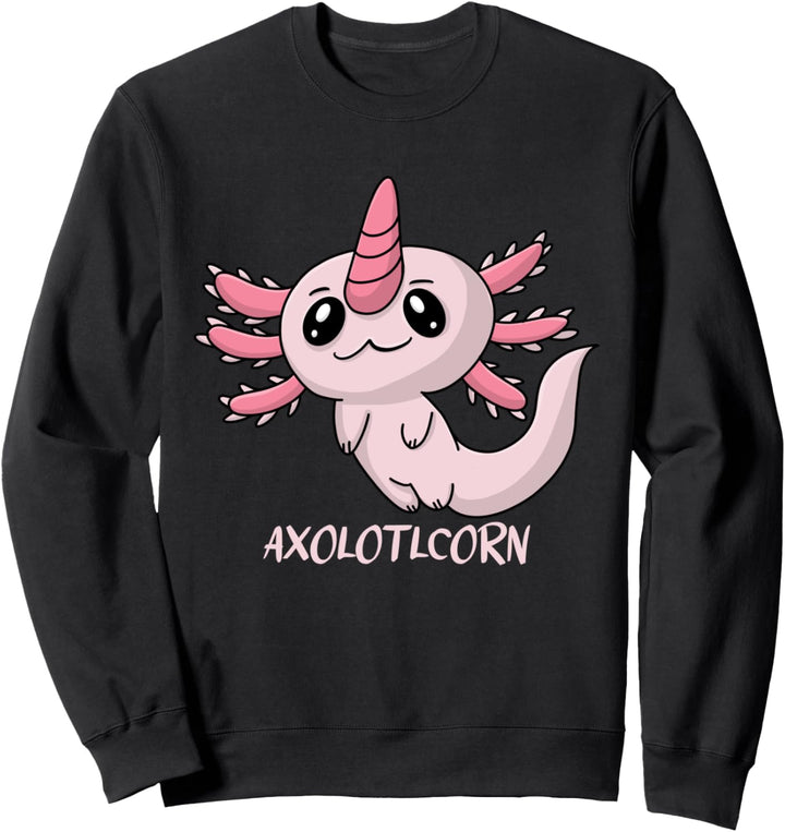 Lustiger, niedlicher Kawaii-Pastell-Axolotl-Anime-Fisch Sweatshirt