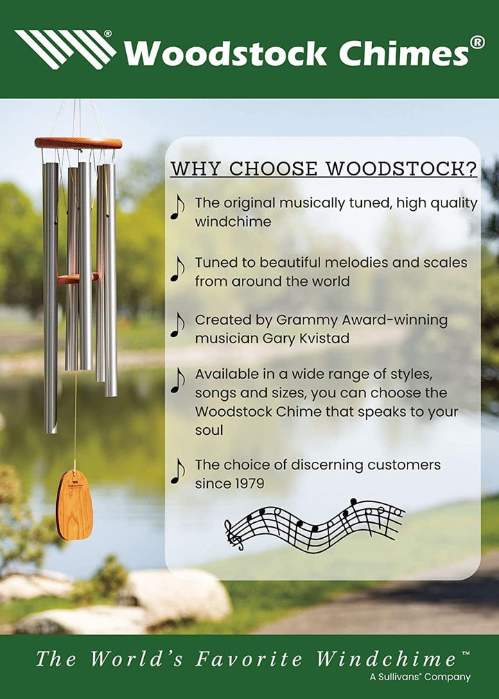 Woodstock Chimes Encore Collection DCV54 Windspiel mit Grünspan-Motiv, 137 cm (54 Zoll) Grünspanfarb
