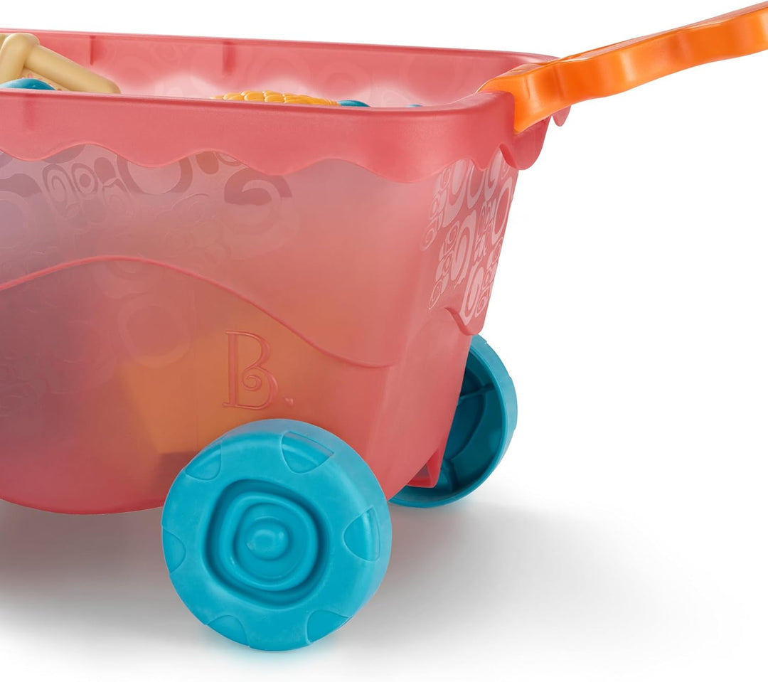 B. toys - Wavy-Wagon - Rot - Bollerwagen & Strandspielzeug - 10 Sandspielzeug - Strand Spielset - So