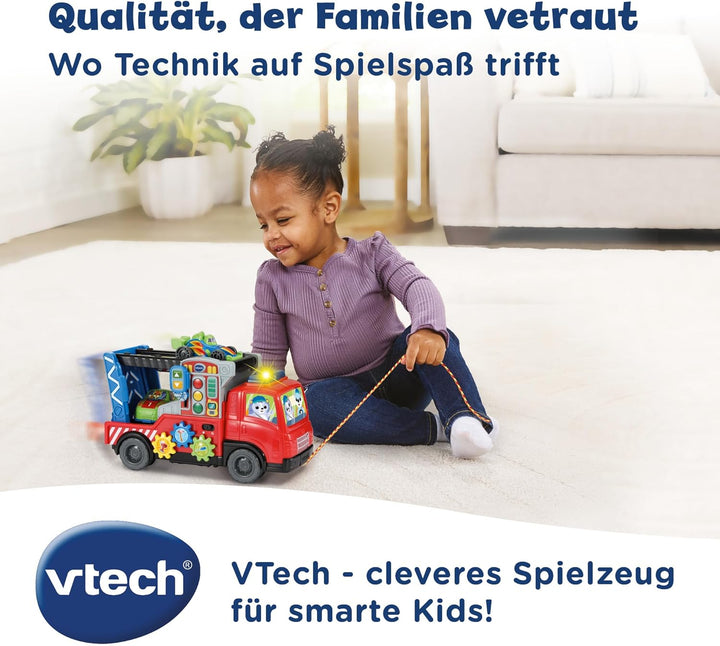 Vtech Baby - Babys Autotransporter – Interaktiver Abschleppwagen, der Musik, Sätze und Geräusche abs