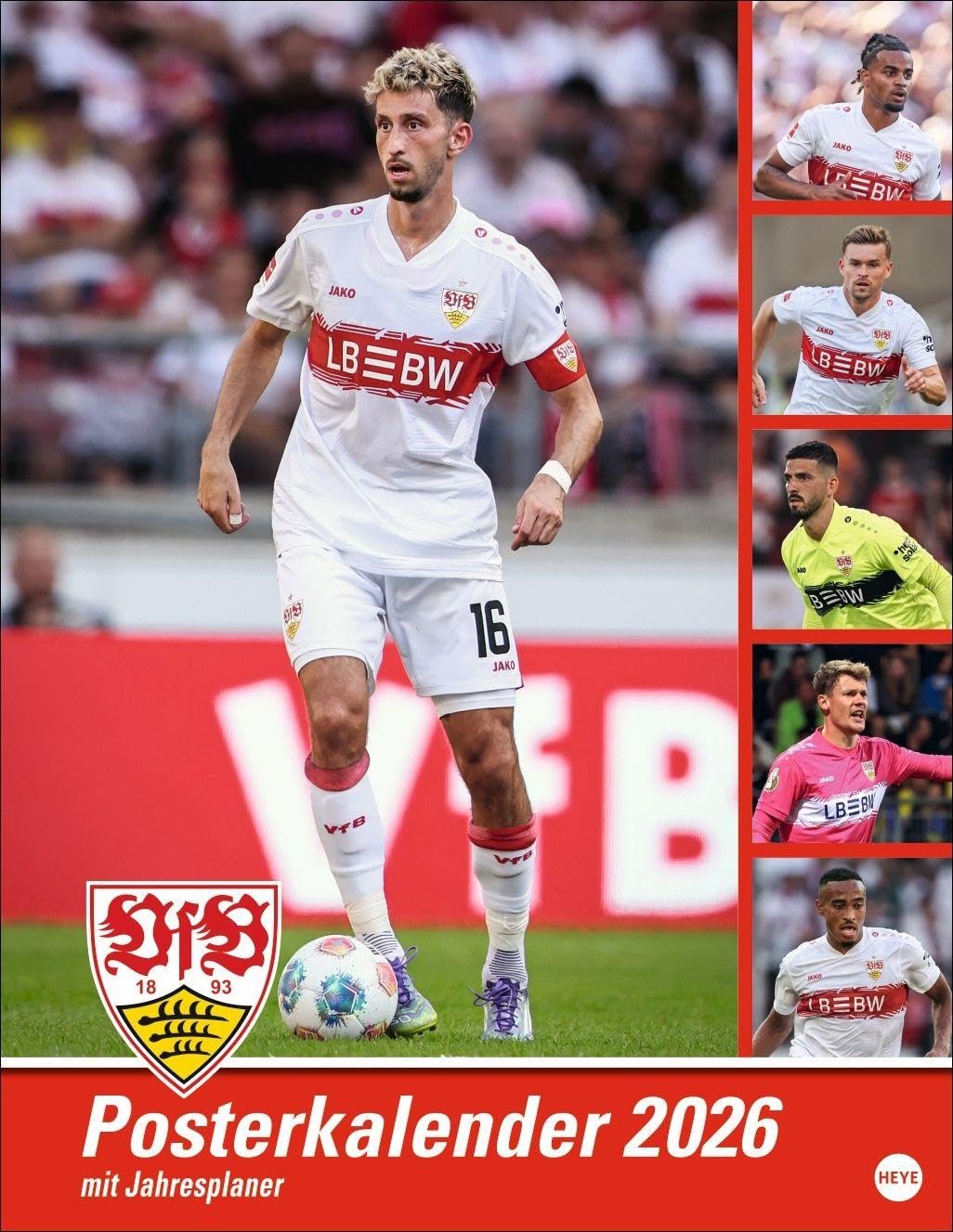 VfB Stuttgart Posterkalender 2026: Die Fussballstars im Poster-Format. Wandkalender mit den besten S