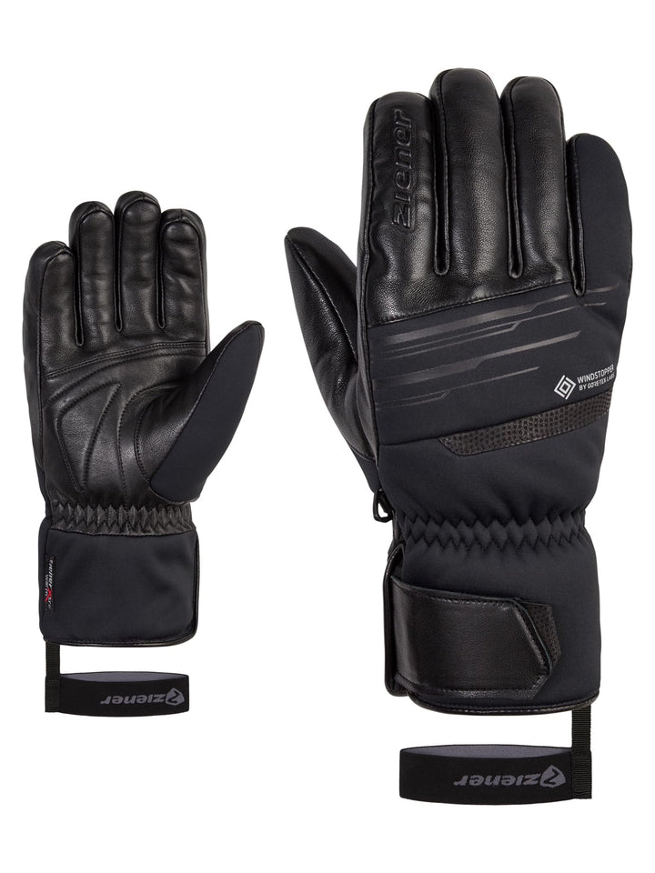 Ziener Herren Garcel Ski-Handschuhe/Wintersport | Primaloft, Soft-Shell 8 Schwarz, 8 Schwarz