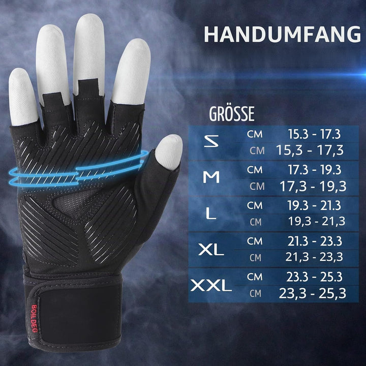 boildeg Fitness Handschuhe,Trainingshandschuhe,Gewichtheben Handschuhe für Bodybuilding Crossfit,Dam